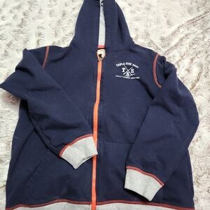 Triple Five Soul Kids Hoodie in Navy with Orange and Gray Accents